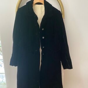 Vintage Workers Union Int Ladies Garment USA Black Velvet Opera Coat Size XS/S